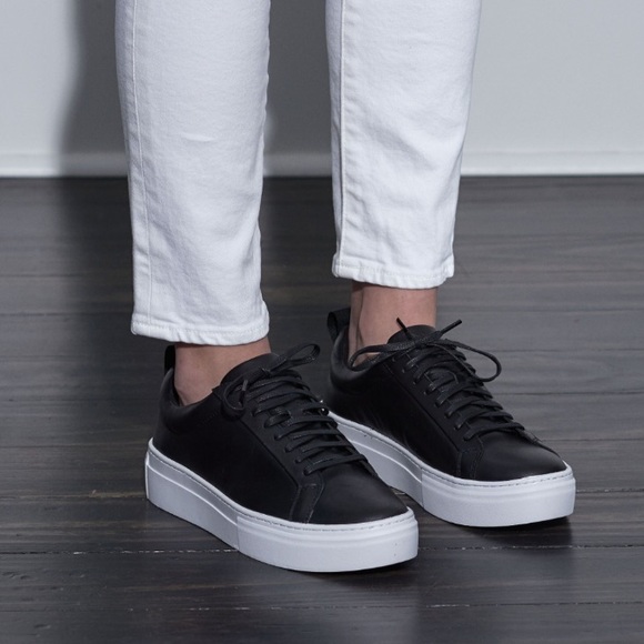 VAGABOND ZOE PLATFORM SNEAKERS BLACK LEATHER size 39 New - Picture 5 of 14